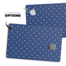 Blue Polka Dots Over Navy  - Premium Protective Decal Skin-Kit for the Apple Credit Card