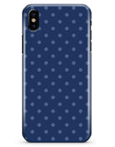 Blue Polka Dots Over Navy  - iPhone X Clipit Case