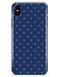 Blue Polka Dots Over Navy  - iPhone X Clipit Case