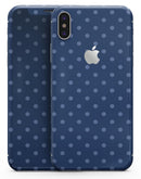 Blue Polka Dots Over Navy  - iPhone X Skin-Kit