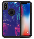 Blue & Purple Grunge - iPhone X OtterBox Case & Skin Kits