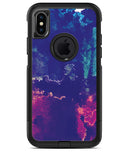 Blue & Purple Grunge - iPhone X OtterBox Case & Skin Kits