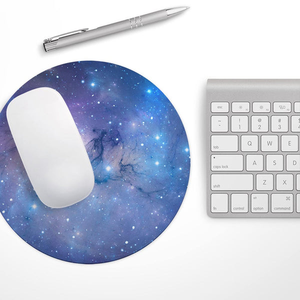 Blue & Purple Mixed Universe// WaterProof Rubber Foam Backed Anti-Slip Mouse Pad for Home Work Office or Gaming Computer Desk