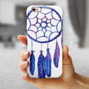 Blue & Purple Watercolor Dreamcatcher iPhone 6/6s or 6/6s Plus 2-Piece Hybrid INK-Fuzed Case