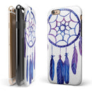Blue & Purple Watercolor Dreamcatcher iPhone 6/6s or 6/6s Plus 2-Piece Hybrid INK-Fuzed Case