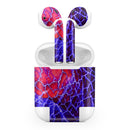 Blue Red Dragon Vein Agate - Full Body Skin Decal Wrap Kit for the Wireless Bluetooth Apple Airpods Pro, AirPods Gen 1 or Gen 2 with Wireless Charging