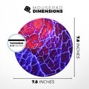 Blue Red Dragon Vein Agate// WaterProof Rubber Foam Backed Anti-Slip Mouse Pad for Home Work Office or Gaming Computer Desk