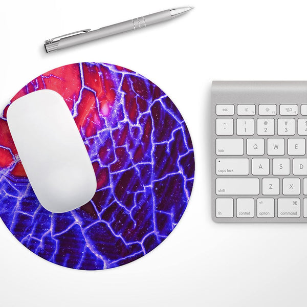 Blue Red Dragon Vein Agate// WaterProof Rubber Foam Backed Anti-Slip Mouse Pad for Home Work Office or Gaming Computer Desk