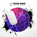 Blue Red Dragon Vein Agate// WaterProof Rubber Foam Backed Anti-Slip Mouse Pad for Home Work Office or Gaming Computer Desk