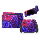 Blue Red Dragon Vein Agate // Skin Decal Wrap Kit for Nintendo Switch Console & Dock, Joy-Cons, Pro Controller, Lite, 3DS XL, 2DS XL, DSi, or Wii - Vinyl Skin Wrap for Nintendo Switch 2, OLED, Lite, Pro Controller, Wii & Classic Handhelds
