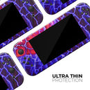 Blue Red Dragon Vein Agate // Skin Decal Wrap Kit for Nintendo Switch Console & Dock, Joy-Cons, Pro Controller, Lite, 3DS XL, 2DS XL, DSi, or Wii - Vinyl Skin Wrap for Nintendo Switch 2, OLED, Lite, Pro Controller, Wii & Classic Handhelds