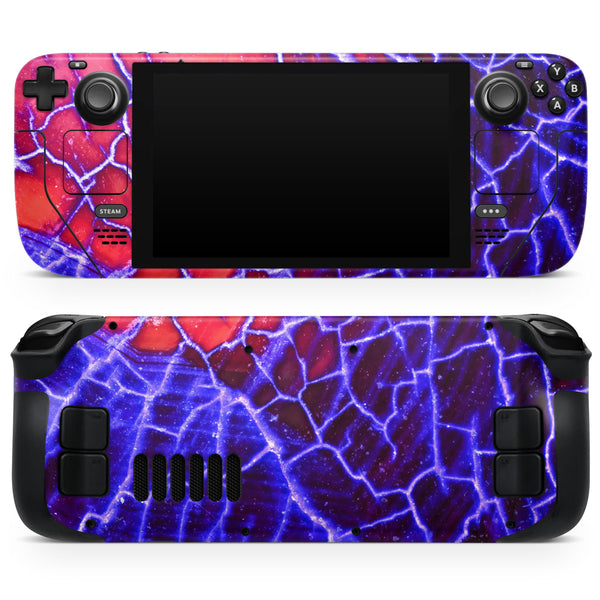 Blue Red Dragon Vein Agate // Full Body Skin Decal Wrap Kit for the Steam Deck handheld gaming computer