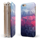 Blue Red Purple Geometric iPhone 6/6s or 6/6s Plus 2-Piece Hybrid INK-Fuzed Case