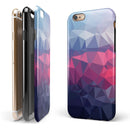 Blue Red Purple Geometric iPhone 6/6s or 6/6s Plus 2-Piece Hybrid INK-Fuzed Case