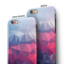 Blue Red Purple Geometric iPhone 6/6s or 6/6s Plus 2-Piece Hybrid INK-Fuzed Case