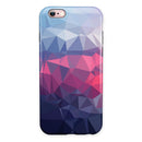 Blue Red Purple Geometric iPhone 6/6s or 6/6s Plus 2-Piece Hybrid INK-Fuzed Case