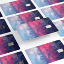 Blue Red Purple Geometric - Premium Protective Decal Skin-Kit for the Apple Credit Card