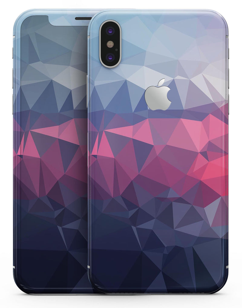 Blue Red Purple Geometric - iPhone X Skin-Kit