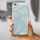 Blue Slate Marble Surface V1 iPhone 6/6s or 6/6s Plus 2-Piece Hybrid INK-Fuzed Case