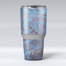 Blue Slate Marble Surface V41 - Skin Decal Vinyl Wrap Kit compatible with the Yeti Rambler Cooler Tumbler Cups