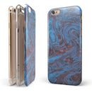 Blue Slate Marble Surface V41 iPhone 6/6s or 6/6s Plus 2-Piece Hybrid INK-Fuzed Case