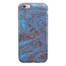 Blue Slate Marble Surface V41 iPhone 6/6s or 6/6s Plus 2-Piece Hybrid INK-Fuzed Case