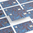 Blue Slate Marble Surface V41 - Premium Protective Decal Skin-Kit for the Apple Credit Card