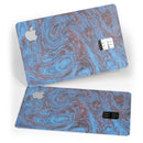 Blue Slate Marble Surface V41 - Premium Protective Decal Skin-Kit for the Apple Credit Card