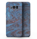 Blue Slate Marble Surface V41 - Samsung Galaxy S8 Full-Body Skin Kit