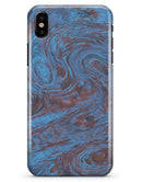 Blue Slate Marble Surface V41 - iPhone X Clipit Case