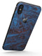 Blue Slate Marble Surface V41 - iPhone X Skin-Kit