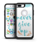 Blue Splatter Feather - iPhone 7 or 7 Plus Commuter Case Skin Kit