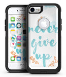 Blue Splatter Feather - iPhone 7 or 7 Plus Commuter Case Skin Kit