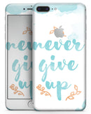 Blue Soft Never Give Up - Skin-kit for the iPhone 8 or 8 Plus