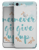 Blue Soft Never Give Up - Skin-kit for the iPhone 8 or 8 Plus