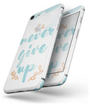 Blue Soft Never Give Up - Skin-kit for the iPhone 8 or 8 Plus