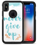 Blue Soft Never Give Up - iPhone X OtterBox Case & Skin Kits