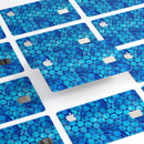 Blue Sorted Large Watercolor Polka Dots - Premium Protective Decal Skin-Kit for the Apple Credit Card