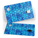 Blue Sorted Large Watercolor Polka Dots - Premium Protective Decal Skin-Kit for the Apple Credit Card
