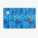Blue Sorted Large Watercolor Polka Dots - Premium Protective Decal Skin-Kit for the Apple Credit Card