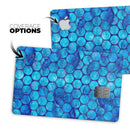 Blue Sorted Large Watercolor Polka Dots - Premium Protective Decal Skin-Kit for the Apple Credit Card