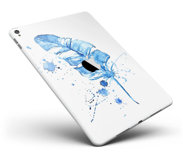 Blue Splatter Feather - iPad Pro 97 - View 1.jpg