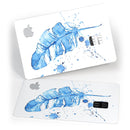 Blue Splatter Feather - Premium Protective Decal Skin-Kit for the Apple Credit Card