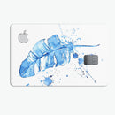 Blue Splatter Feather - Premium Protective Decal Skin-Kit for the Apple Credit Card
