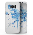 Blue Splatter Feather - Samsung Galaxy S8 Full-Body Skin Kit