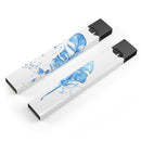 Blue Splatter Feather - Premium Decal Protective Skin-Wrap Sticker compatible with the Juul Labs vaping device