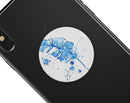 Blue Splatter Feather - Skin Kit for PopSockets and other Smartphone Extendable Grips & Stands
