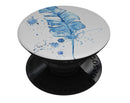 Blue Splatter Feather - Skin Kit for PopSockets and other Smartphone Extendable Grips & Stands