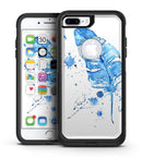 Blue Striped Watercolor Gold Anchor - iPhone 7 or 7 Plus Commuter Case Skin Kit
