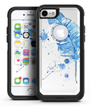 Blue Splatter Feather - iPhone 7 or 8 OtterBox Case & Skin Kits